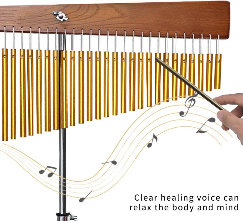 ENNBOM Adjustable Height Wind Chime Single-row Percussion Chime wtih Collapsible Tripod Stand Bar Chime for Class Yoga (36 Note Chime) - Image 4